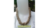 Cream Chockers Squins wrap necklace Fashion